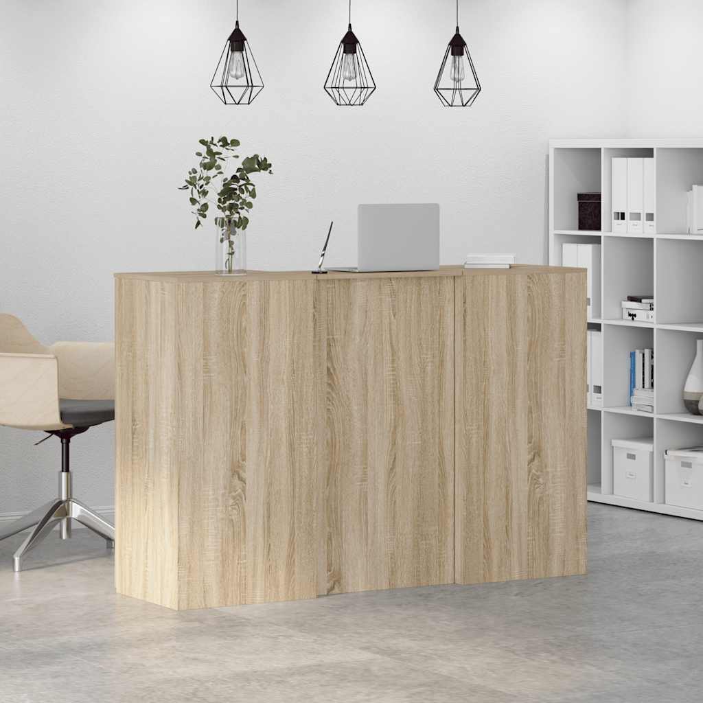 vidaXL Receptiebalie 155x50x103,5 cm bewerkt hout sonoma eikenkleurig