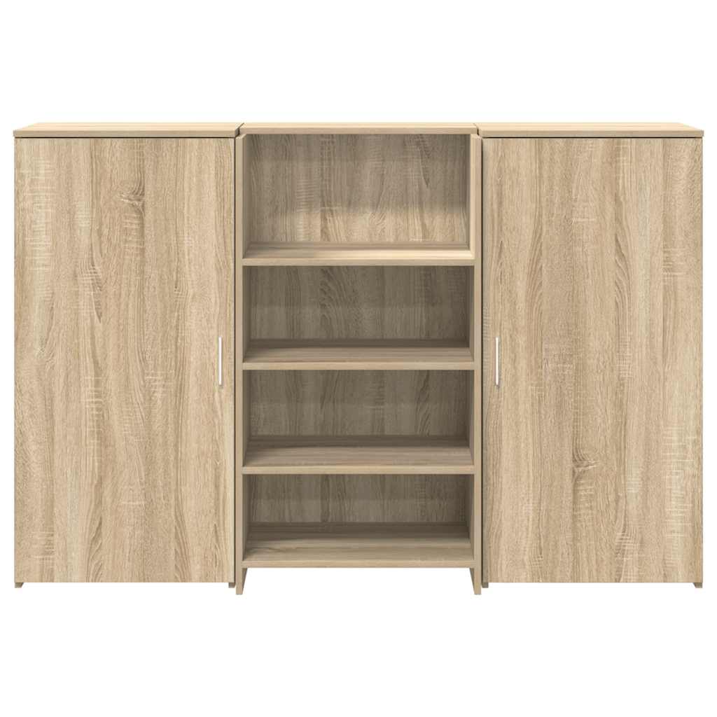 vidaXL Receptiebalie 155x50x103,5 cm bewerkt hout sonoma eikenkleurig