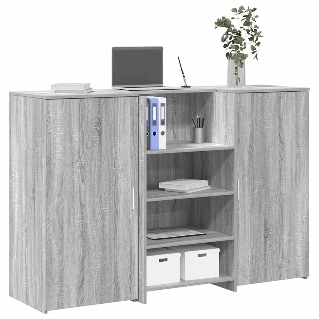vidaXL Receptiebalie 155x50x103,5 cm bewerkt hout sonoma eikenkleurig