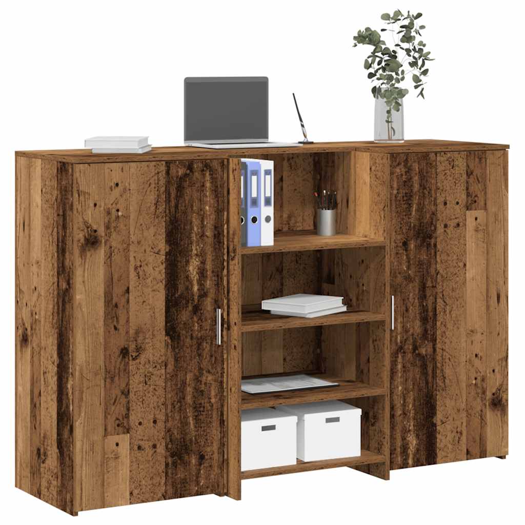 vidaXL Receptiebalie 155x50x103,5 cm bewerkt hout sonoma eikenkleurig
