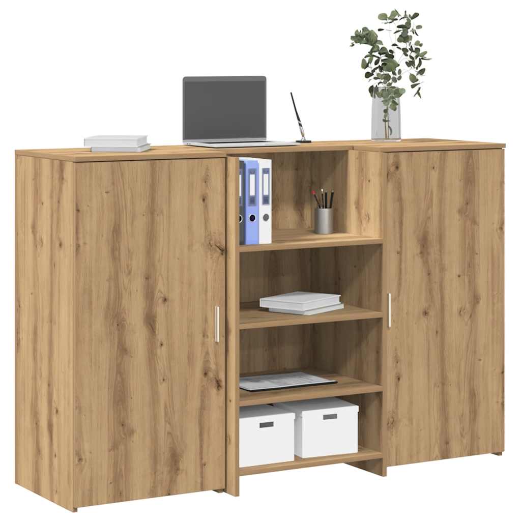 vidaXL Receptiebalie 155x50x103,5 cm bewerkt hout sonoma eikenkleurig