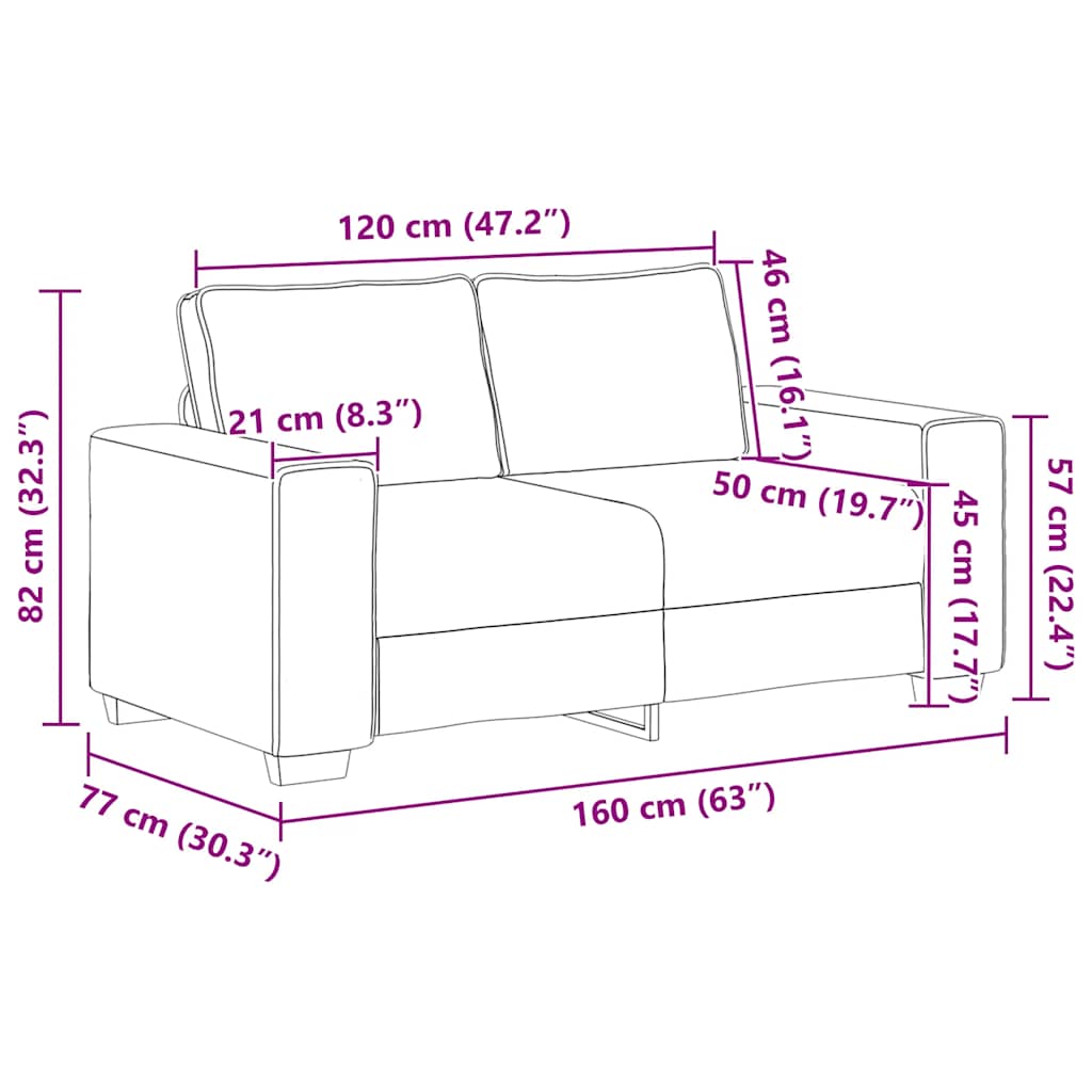 vidaXL 3-delige Loungeset met kussens stof lichtgrijs