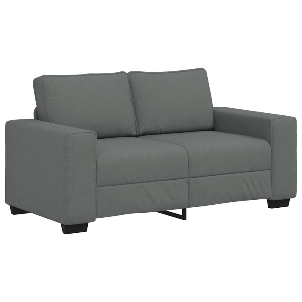 vidaXL 3-delige Loungeset met kussens stof lichtgrijs