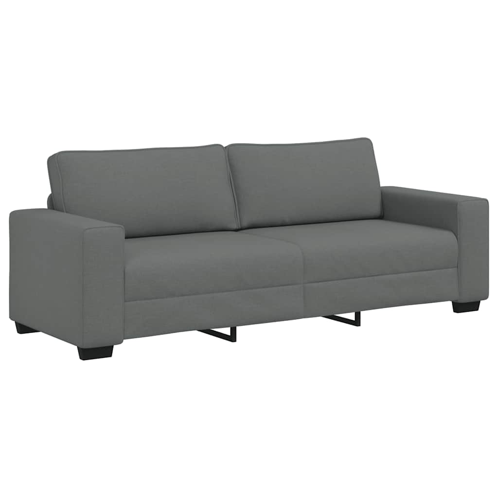 vidaXL 3-delige Loungeset met kussens stof lichtgrijs