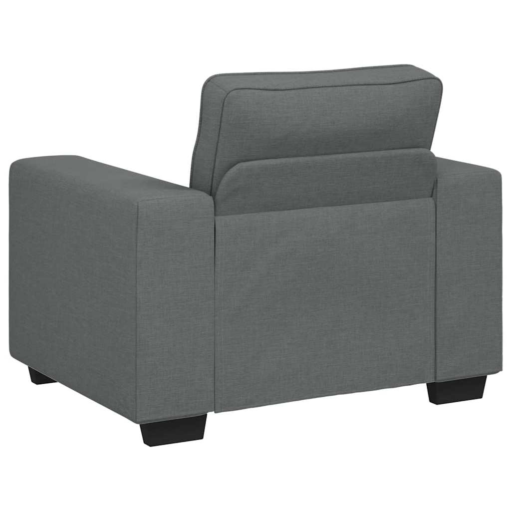 vidaXL 3-delige Loungeset met kussens stof lichtgrijs