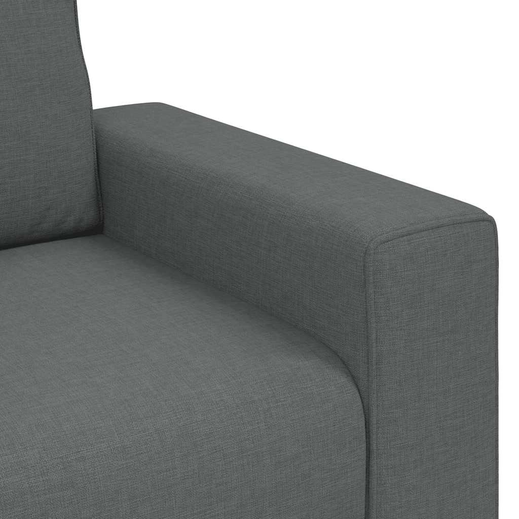 vidaXL 3-delige Loungeset met kussens stof lichtgrijs