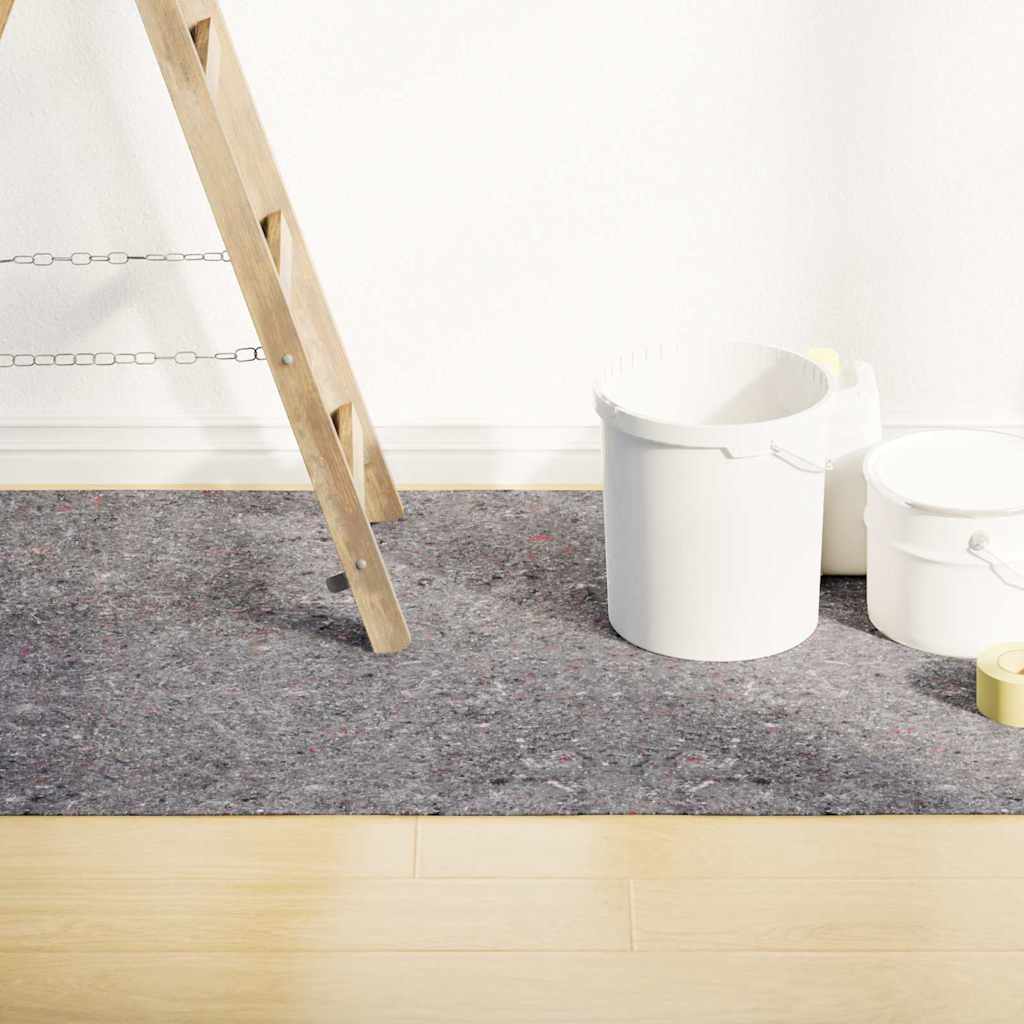 vidaXL Antislip schildersvlies 2 st 5055 cm 220 g/m² grijs - Aashly
