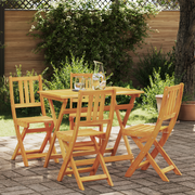 vidaXL 4-delige Vouwbare Tuin Bistro Set Massief Hout Acacia
