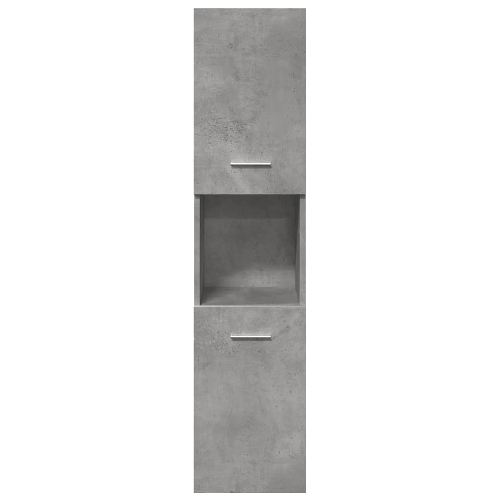 vidaXL 5-Piece Bathroom Furniture Set Engineered Wood Concrete Grey