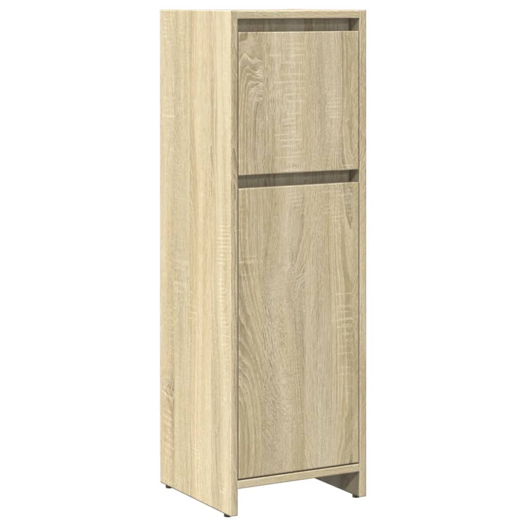 vidaXL 3-delige Badkamermeubelset bewerkt hout betongrijs - Aashly