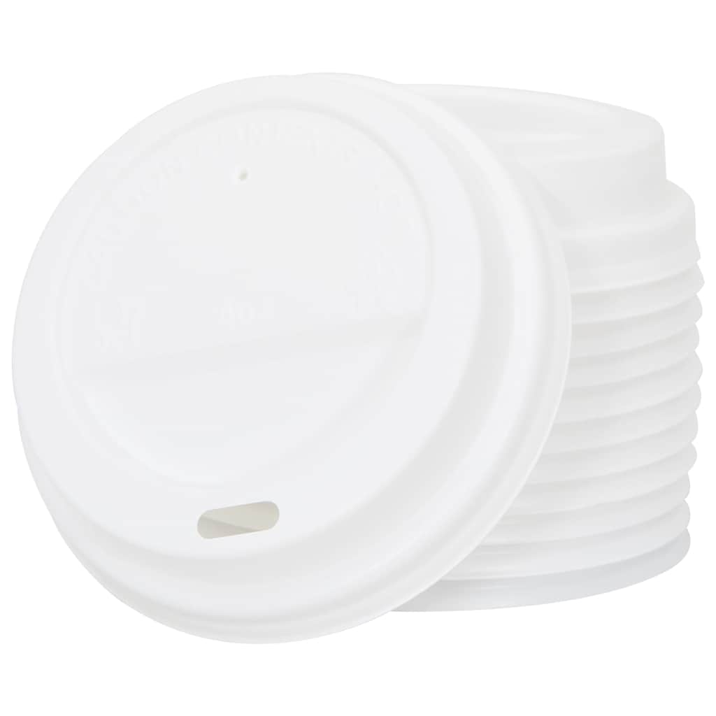 vidaXL Paper Coffee Cups with Lids 1000 pcs 12oz 300 ml