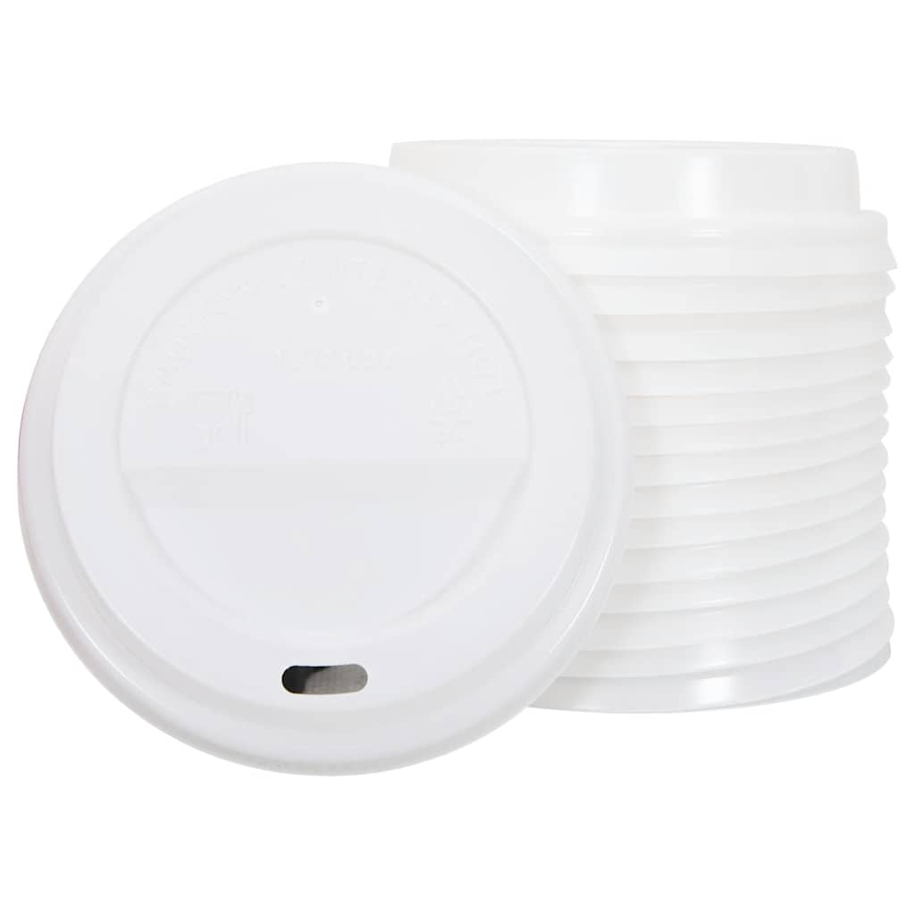 vidaXL Papieren koffiekopjes met deksel 1000 st 8oz 200 ml