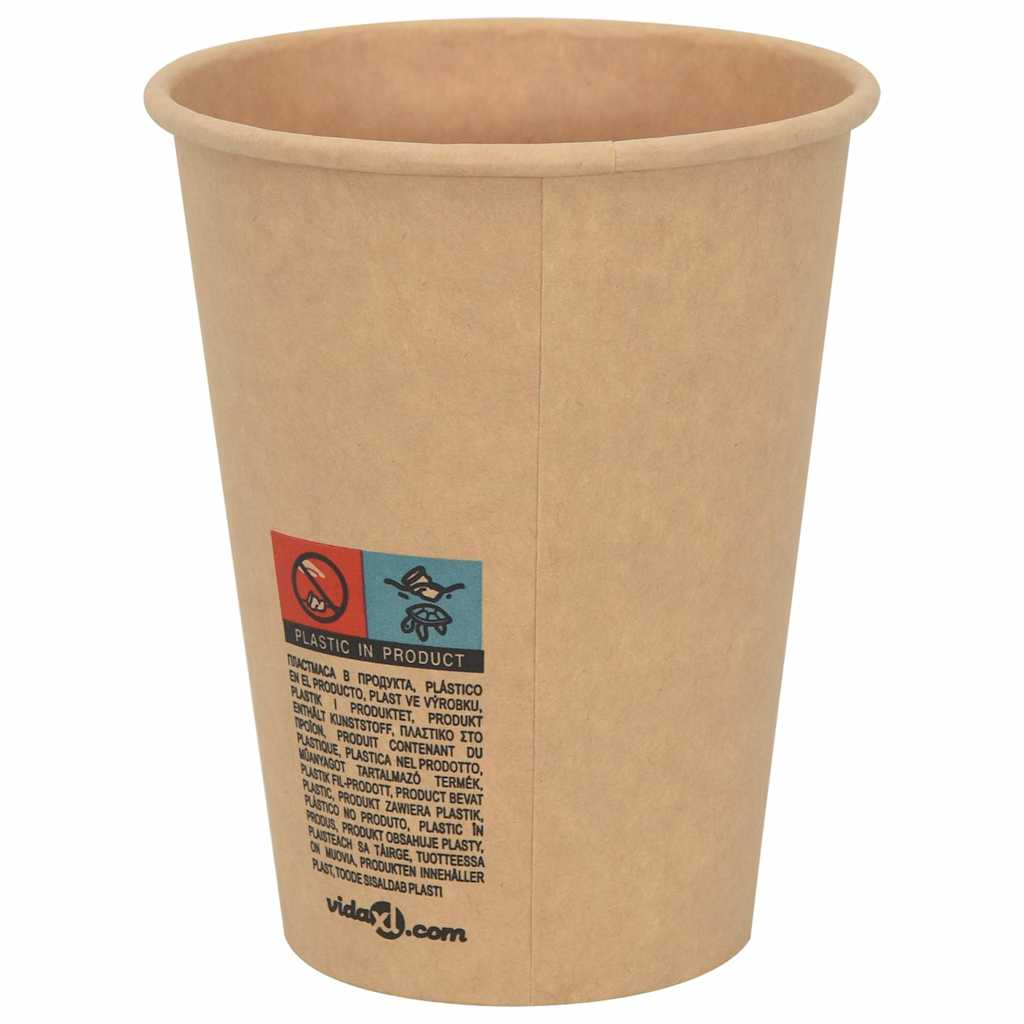 vidaXL Papieren koffiekopjes met deksel 1000 st 8oz 200 ml