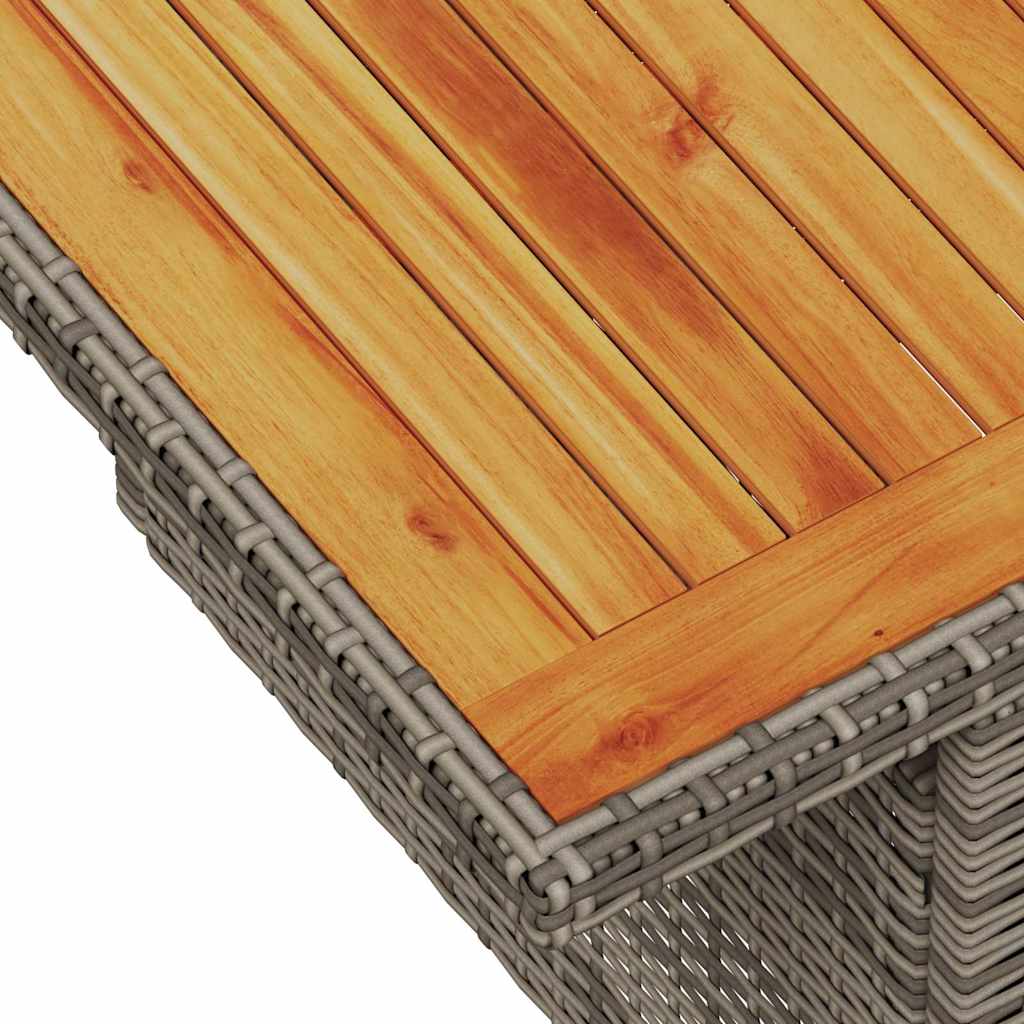 vidaXL 6-delige Loungeset met kussens poly rattan zwart