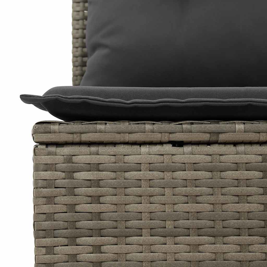 vidaXL 6-delige Loungeset met kussens poly rattan zwart