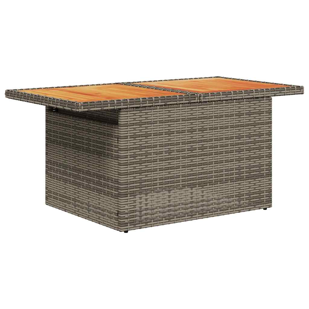 vidaXL 6-delige Loungeset met kussens poly rattan zwart