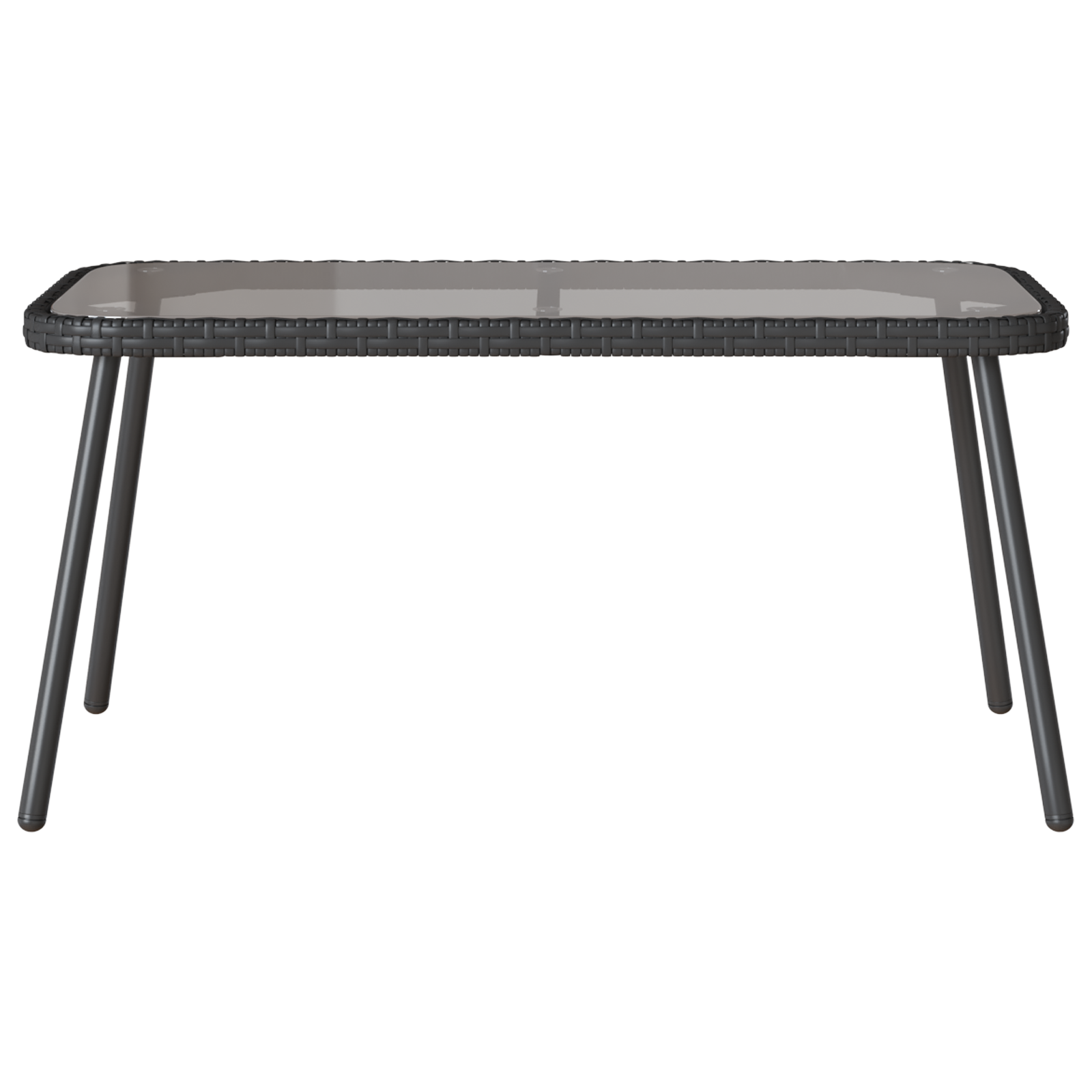 vidaXL 2-delige Tuinbankset met kussens poly rattan zwart