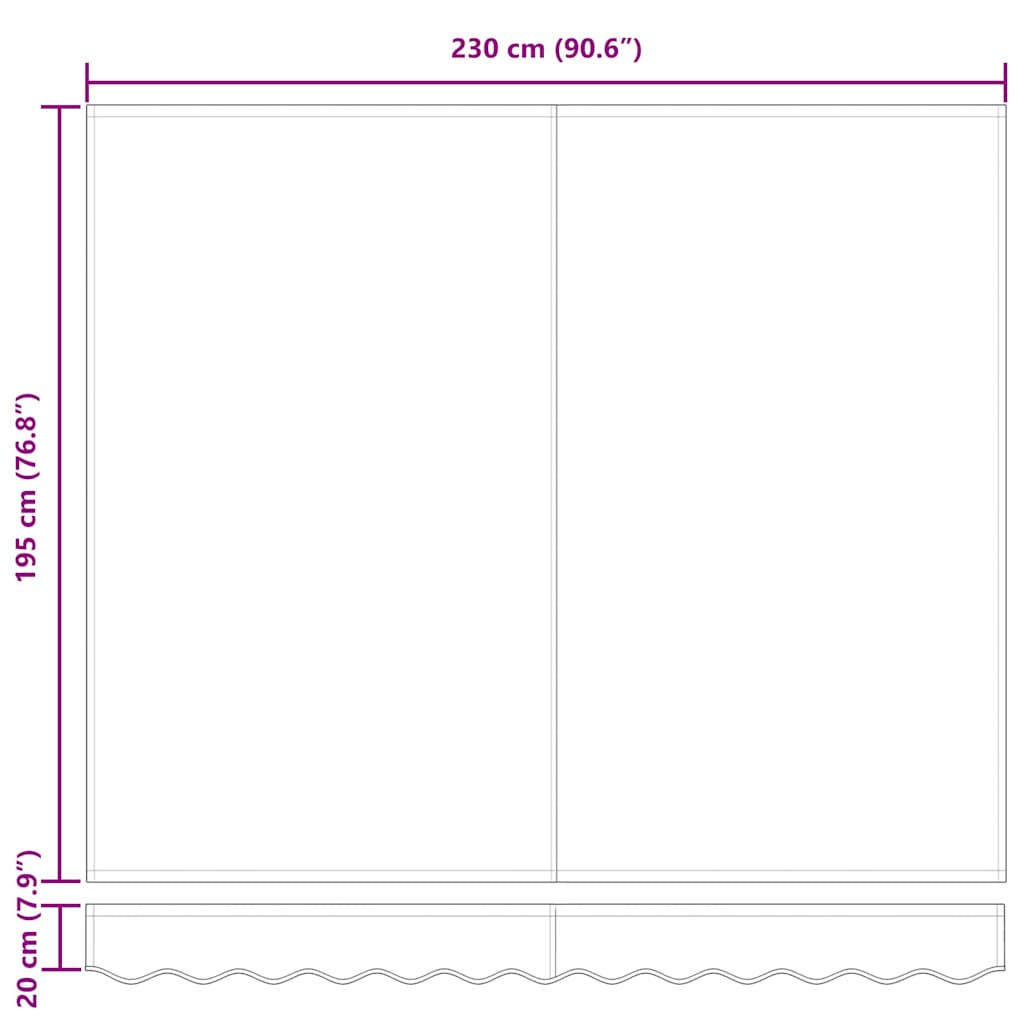 vidaXL Automatische Uittrekbare Zonwering in Geel en Wit, 300 x 200 cm