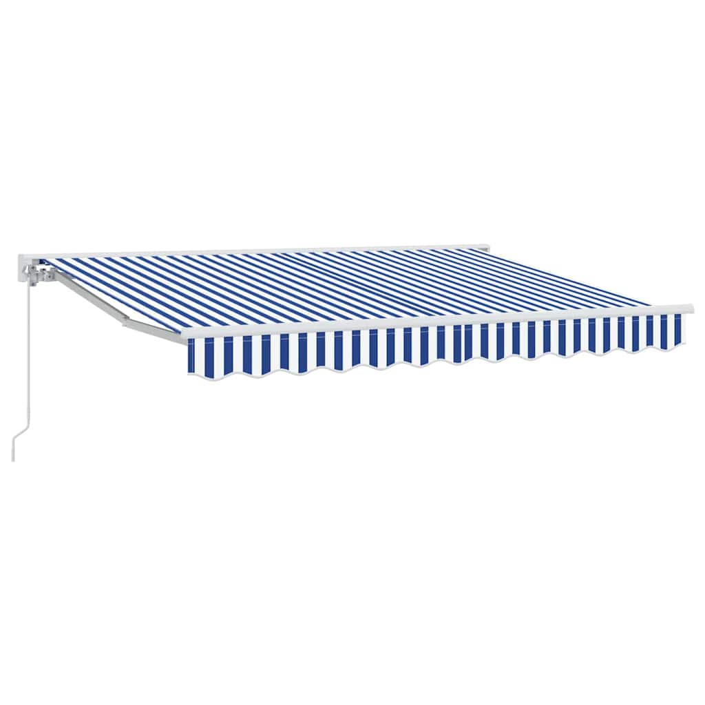vidaXL Automatische Uittrekbare Zonwering in Geel en Wit, 300 x 200 cm