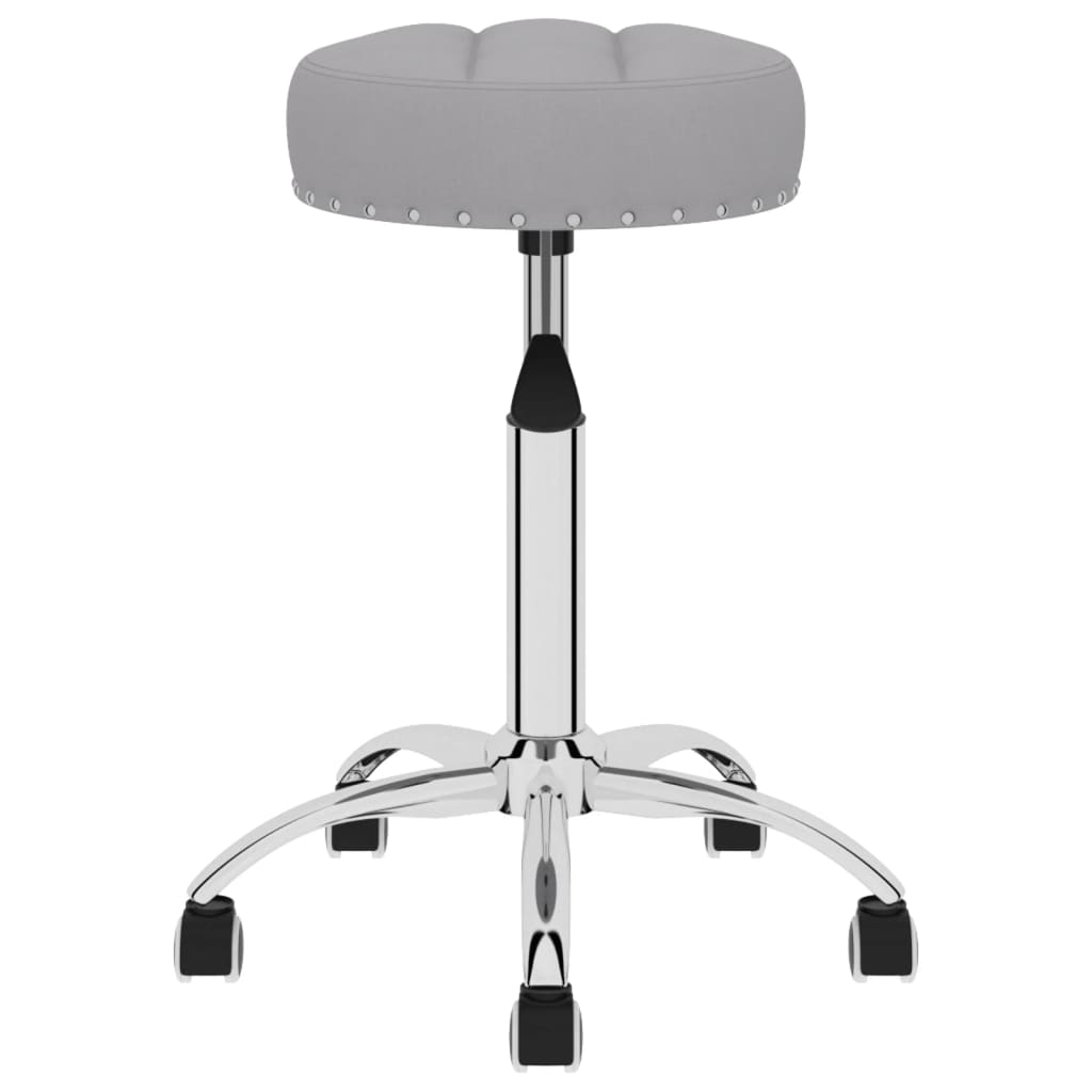 vidaXL Eetkamerstoelen 2 st draaibaar stof grijs