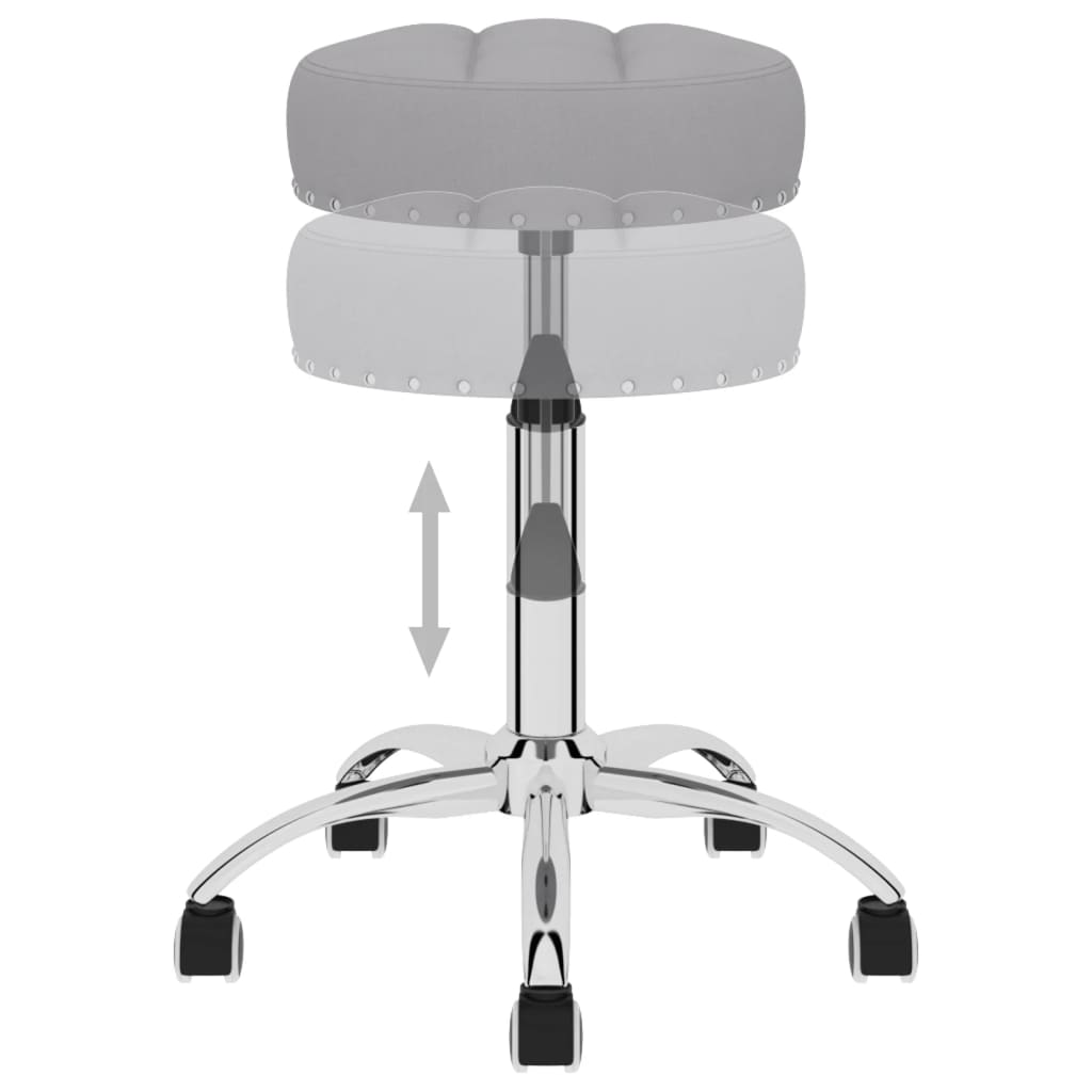 vidaXL Eetkamerstoelen 2 st draaibaar stof grijs