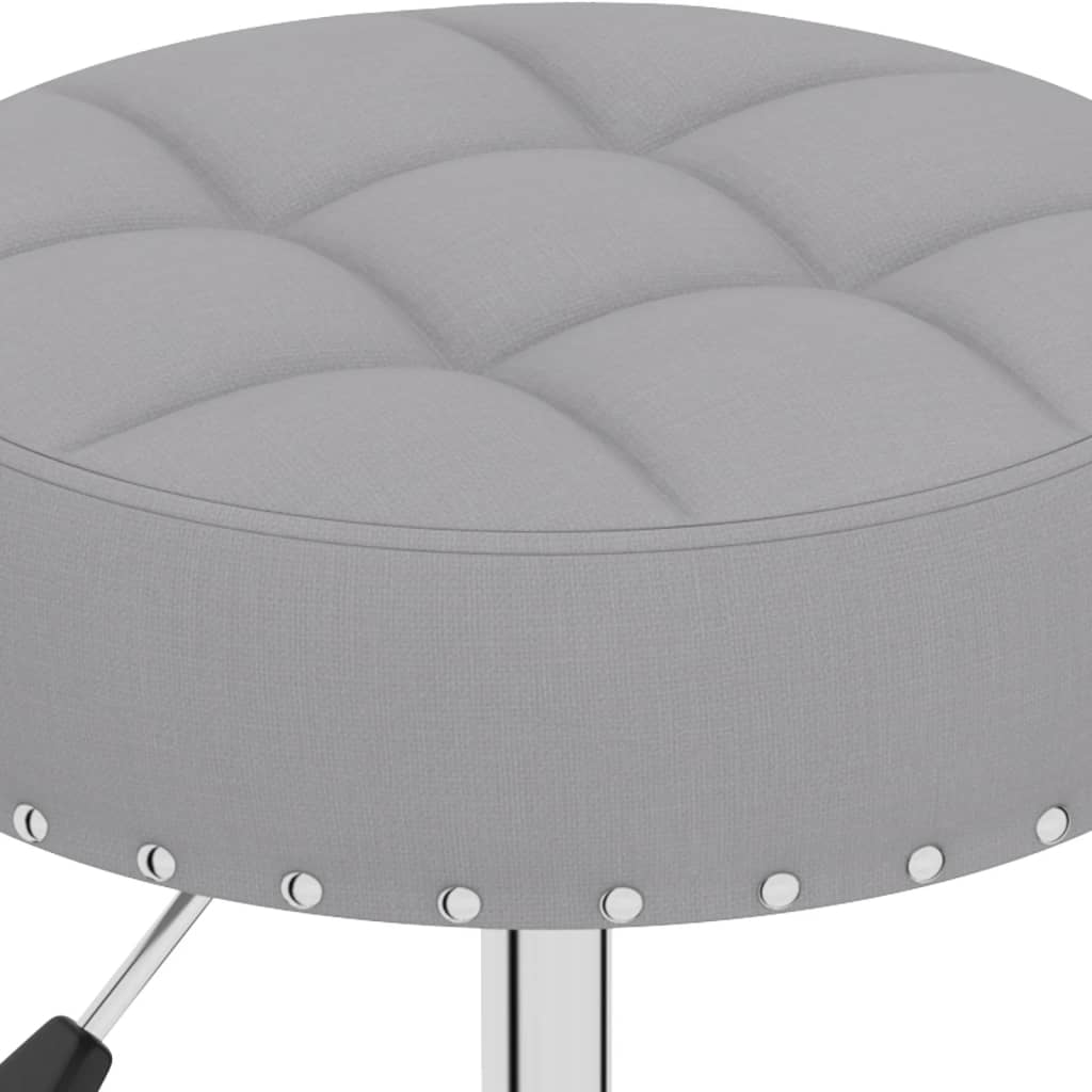 vidaXL Eetkamerstoelen 2 st draaibaar stof grijs
