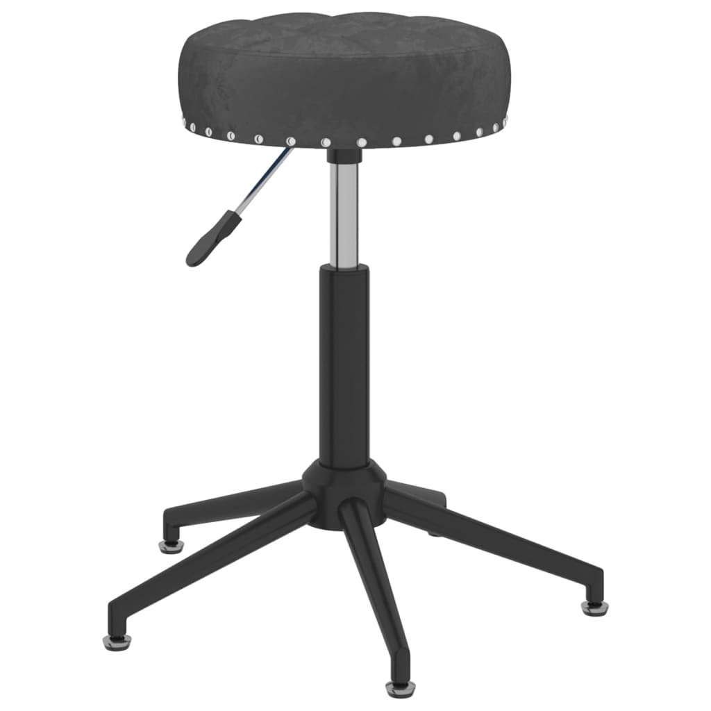 vidaXL Eetkamerstoelen 2 st draaibaar fluweel zwart