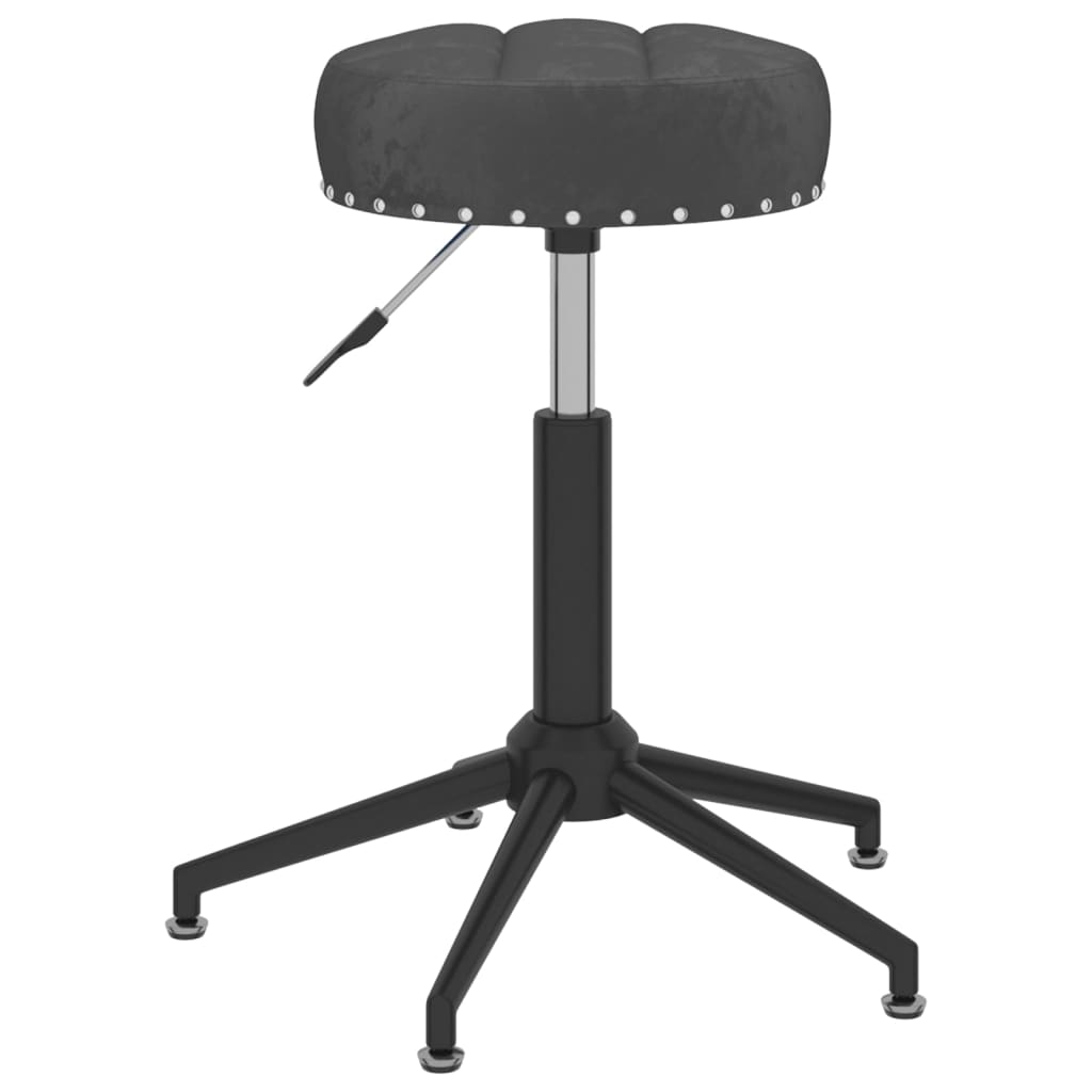 vidaXL Eetkamerstoelen 2 st draaibaar fluweel zwart
