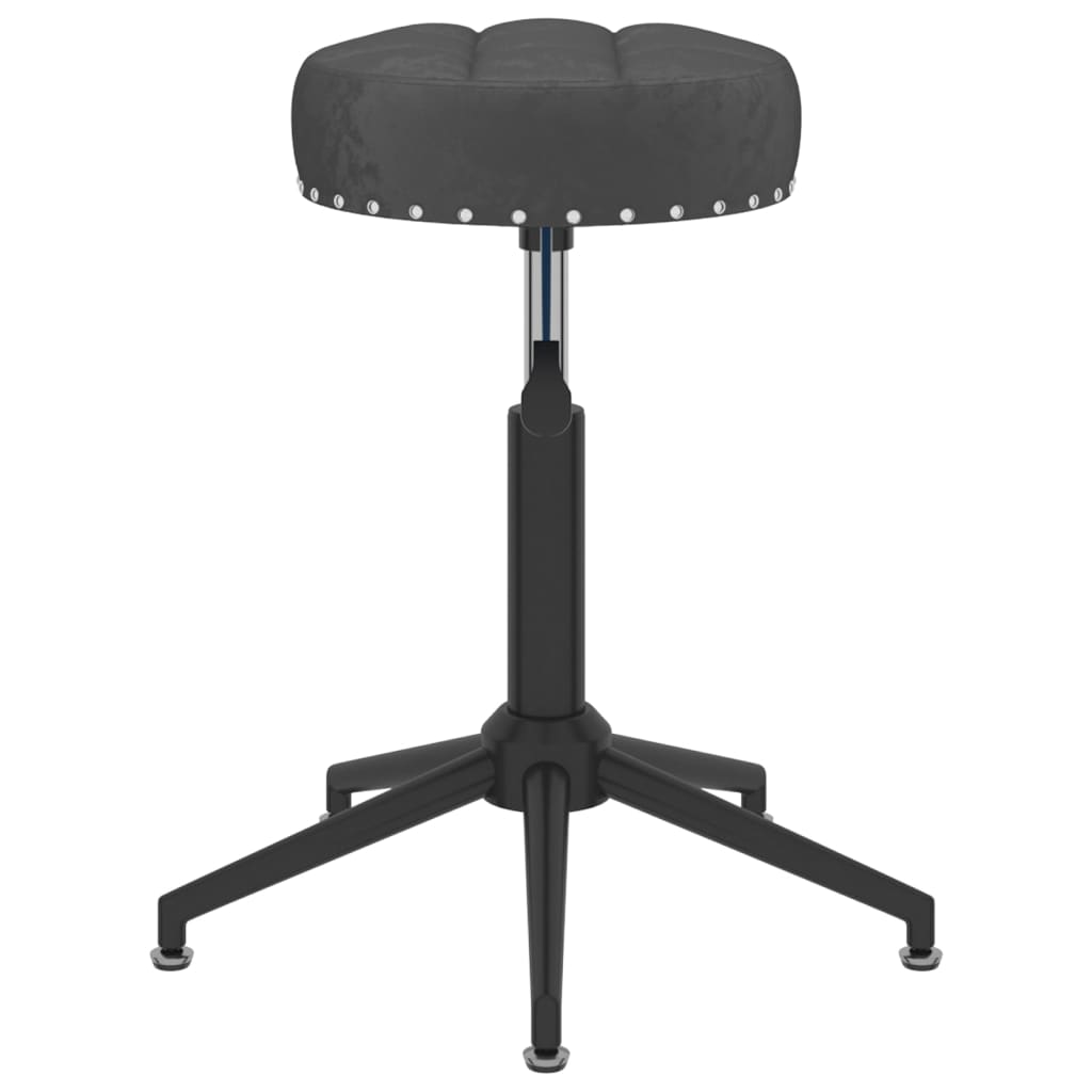 vidaXL Eetkamerstoelen 2 st draaibaar fluweel zwart