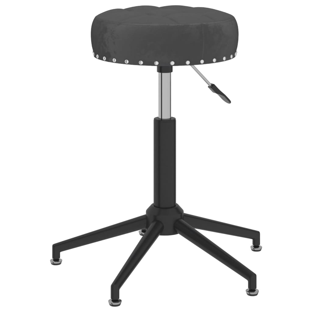 vidaXL Eetkamerstoelen 2 st draaibaar fluweel zwart