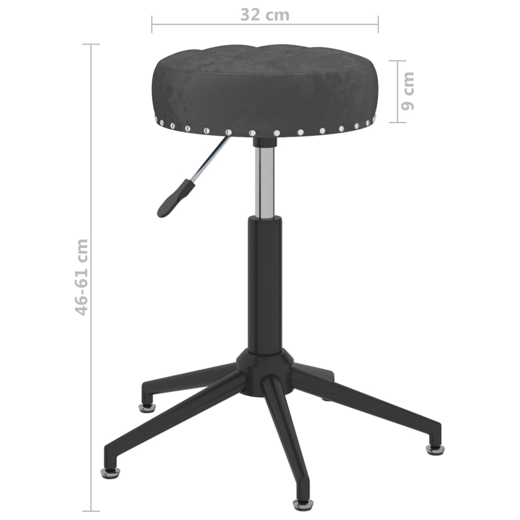 vidaXL Eetkamerstoelen 2 st draaibaar fluweel zwart