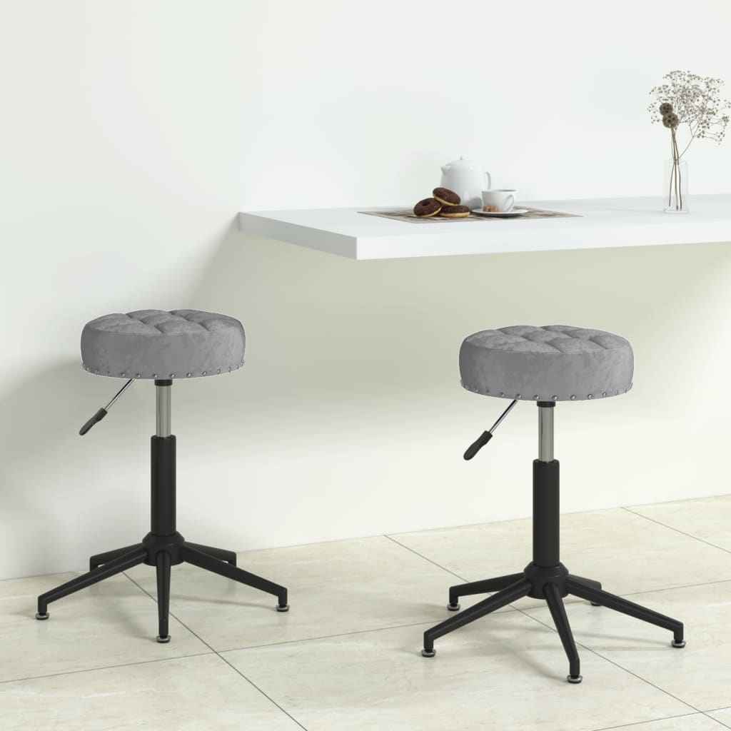 vidaXL Eetkamerstoelen 2 st draaibaar fluweel zwart