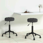vidaXL Eetkamerstoelen 2 st draaibaar fluweel zwart