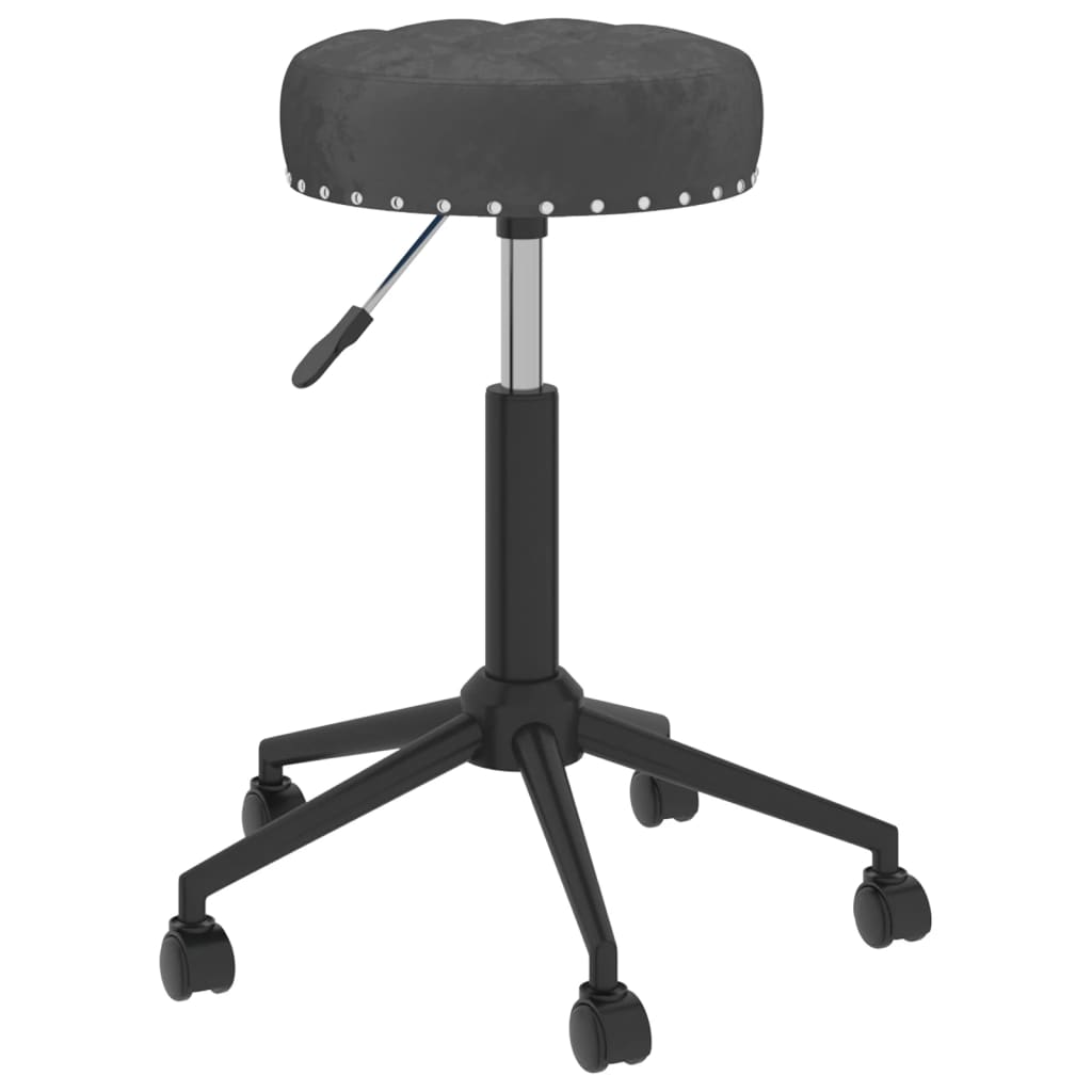 vidaXL Eetkamerstoelen 2 st draaibaar fluweel zwart