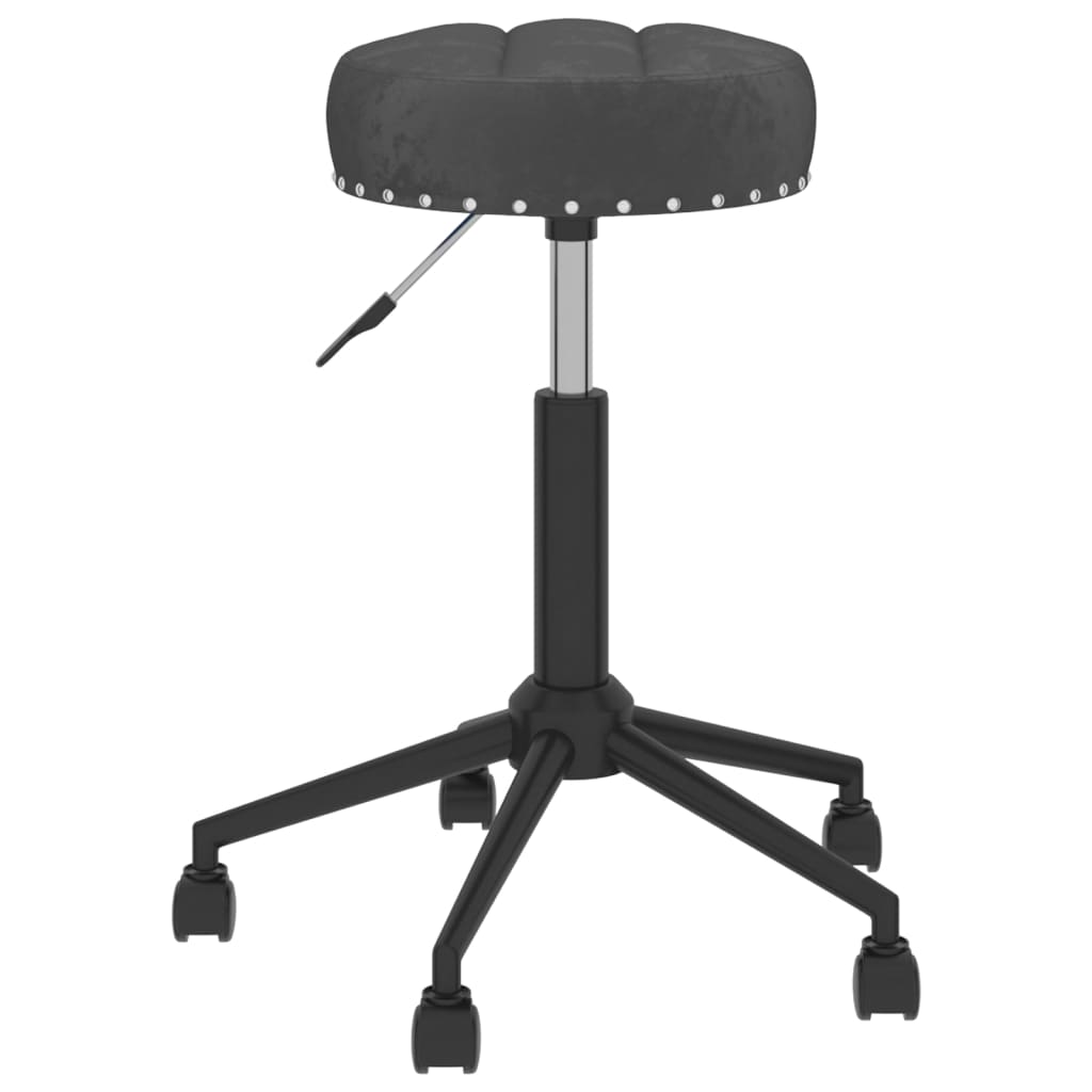 vidaXL Eetkamerstoelen 2 st draaibaar fluweel zwart