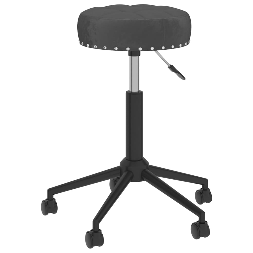 vidaXL Eetkamerstoelen 2 st draaibaar fluweel zwart