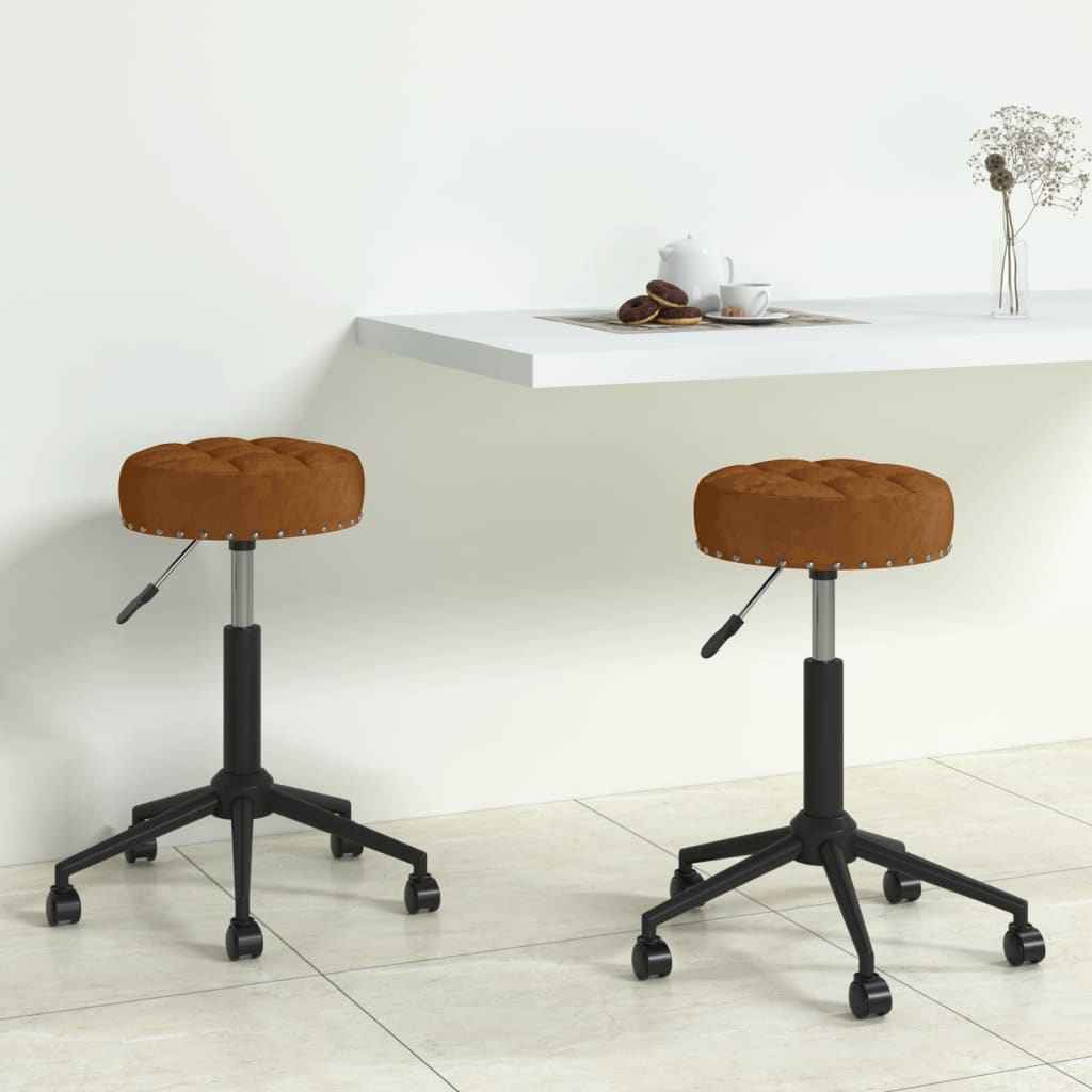 vidaXL Eetkamerstoelen 2 st draaibaar fluweel zwart