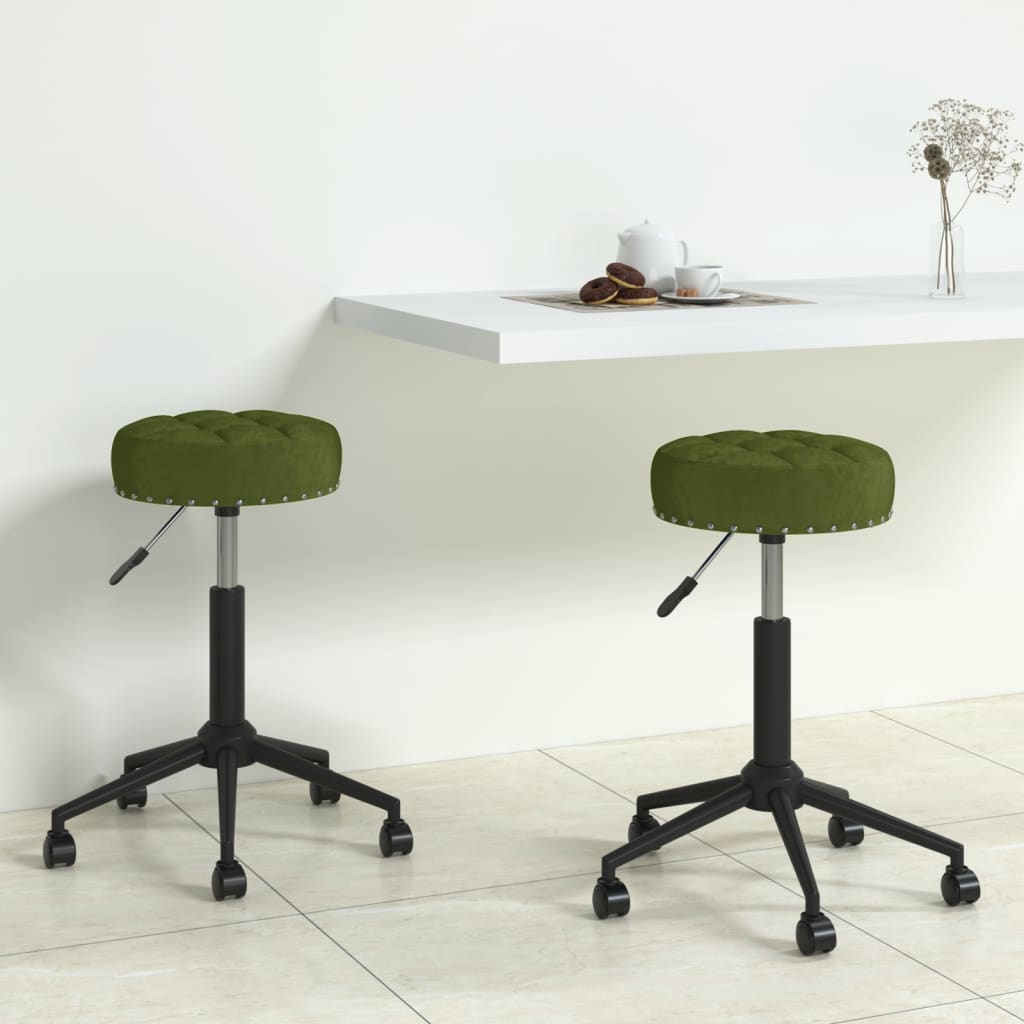vidaXL Eetkamerstoelen 2 st draaibaar fluweel zwart