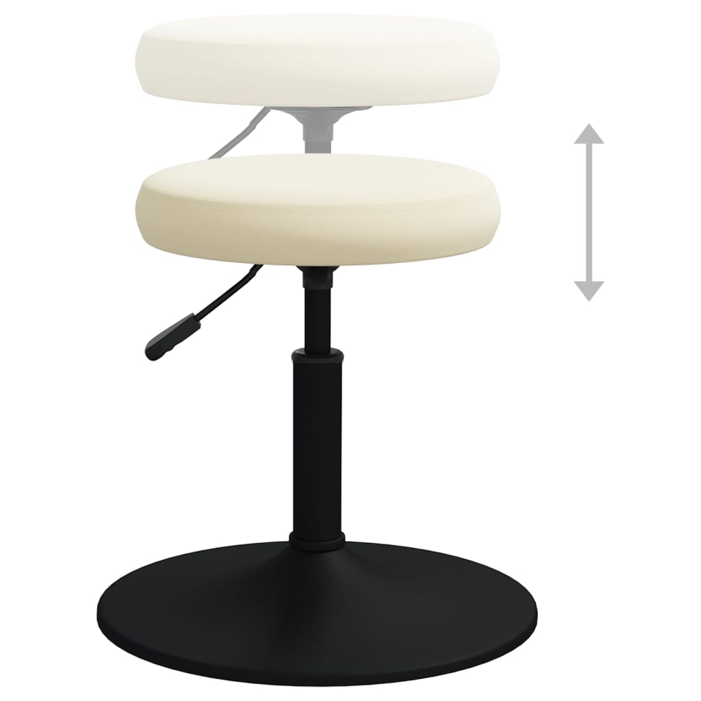 vidaXL Eetkamerstoelen 2 st fluweel crèmekleurig