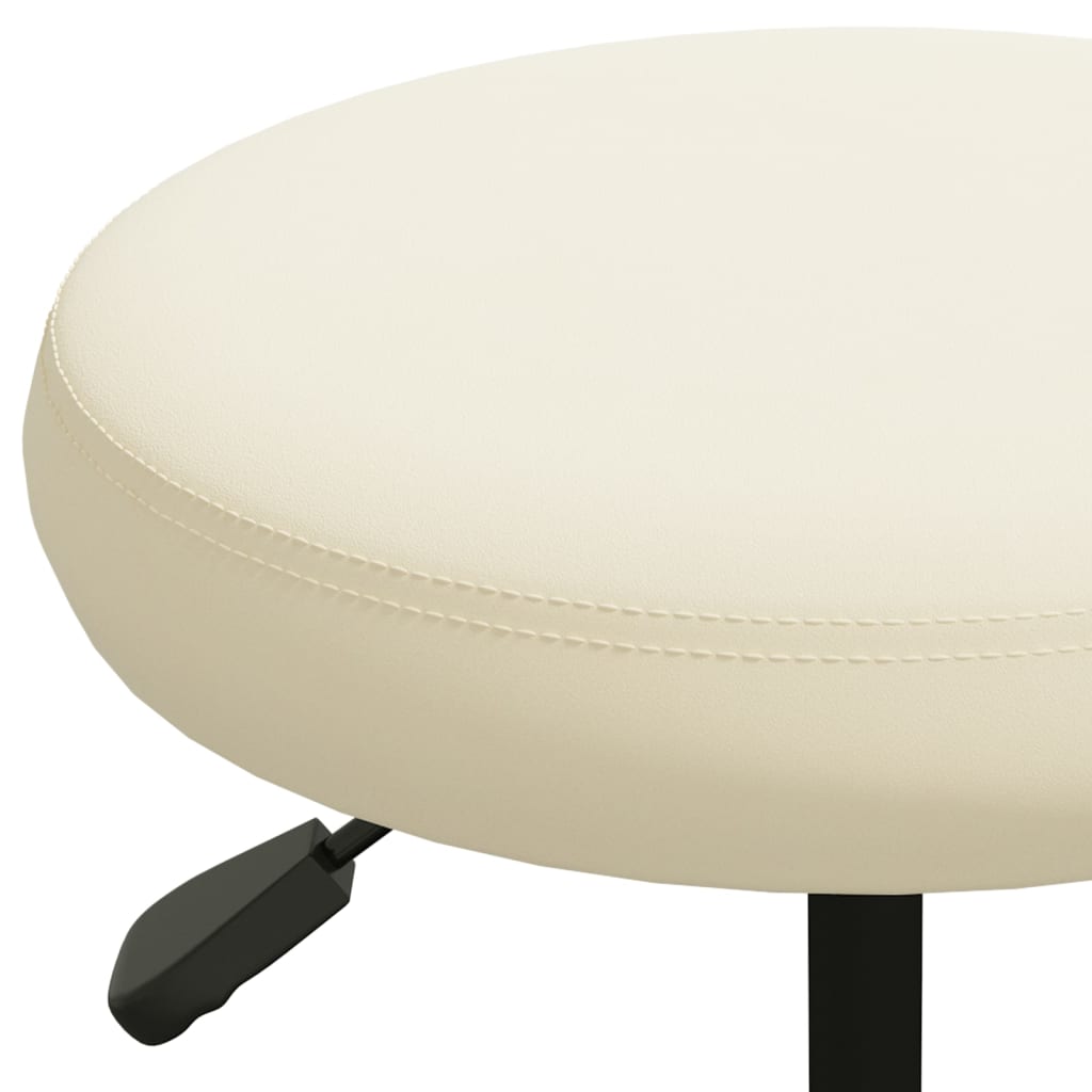 vidaXL Eetkamerstoelen 2 st fluweel crèmekleurig