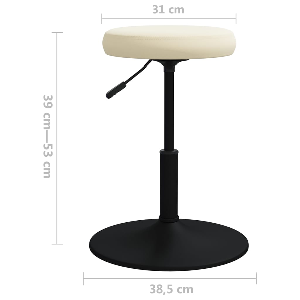 vidaXL Eetkamerstoelen 2 st fluweel crèmekleurig
