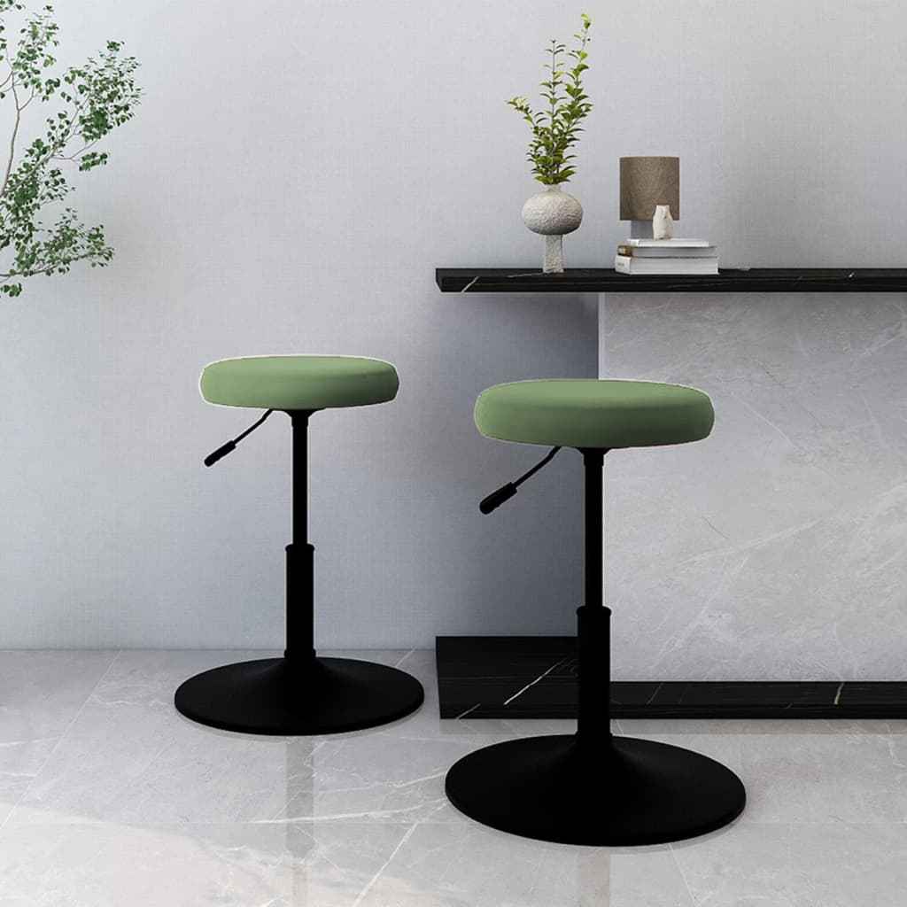 vidaXL Eetkamerstoelen 2 st fluweel crèmekleurig