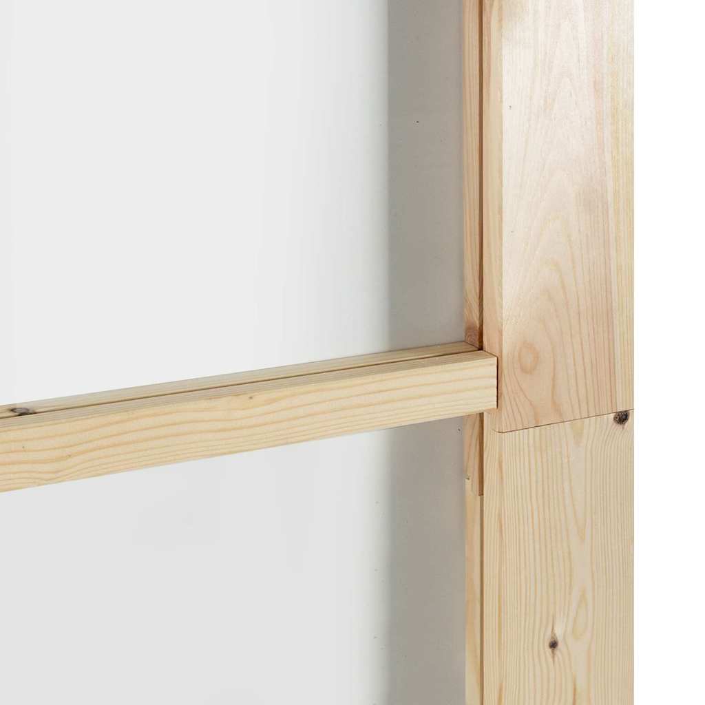 vidaXL Schuifdeur met Hardware Set 'ORKDAL'Wit Massief Hout & Glas