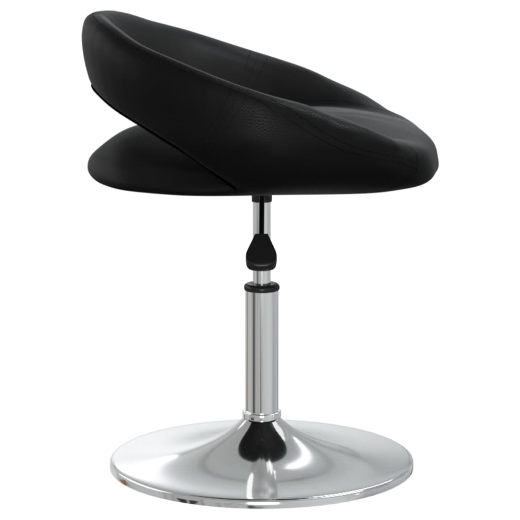 vidaXL Eetkamerstoelen draaibaar 2 st kunstleer zwart
