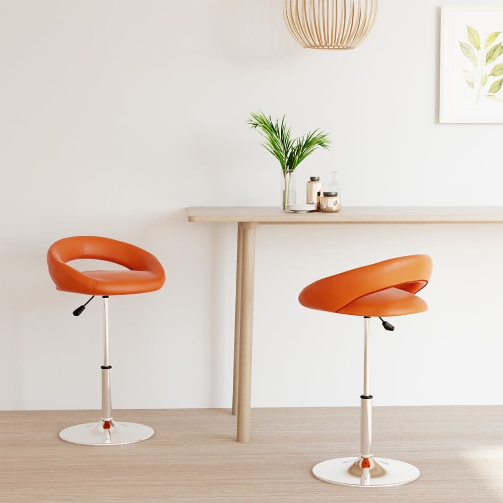 vidaXL Eetkamerstoelen draaibaar 2 st kunstleer zwart