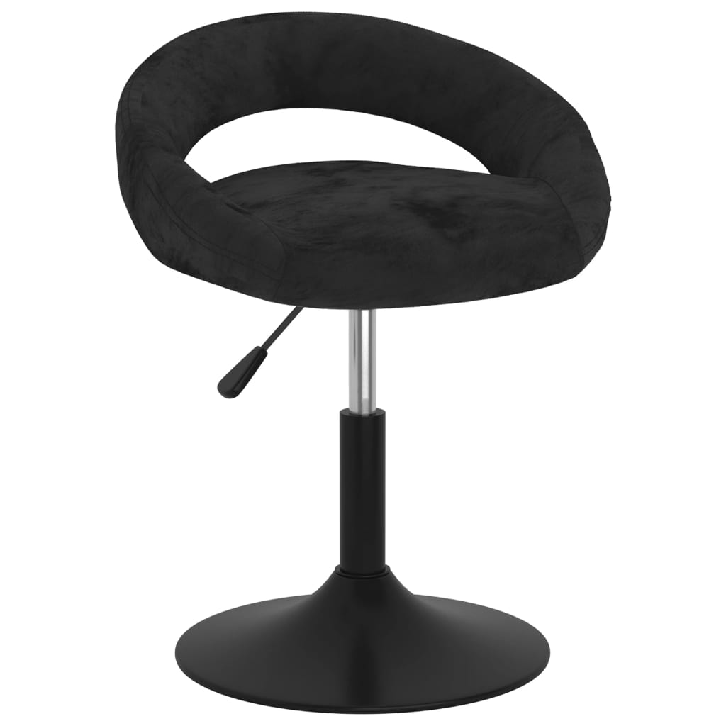 vidaXL Eetkamerstoelen draaibaar 2 st fluweel zwart