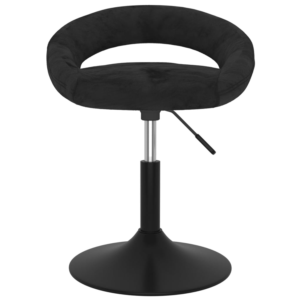 vidaXL Eetkamerstoelen draaibaar 2 st fluweel zwart