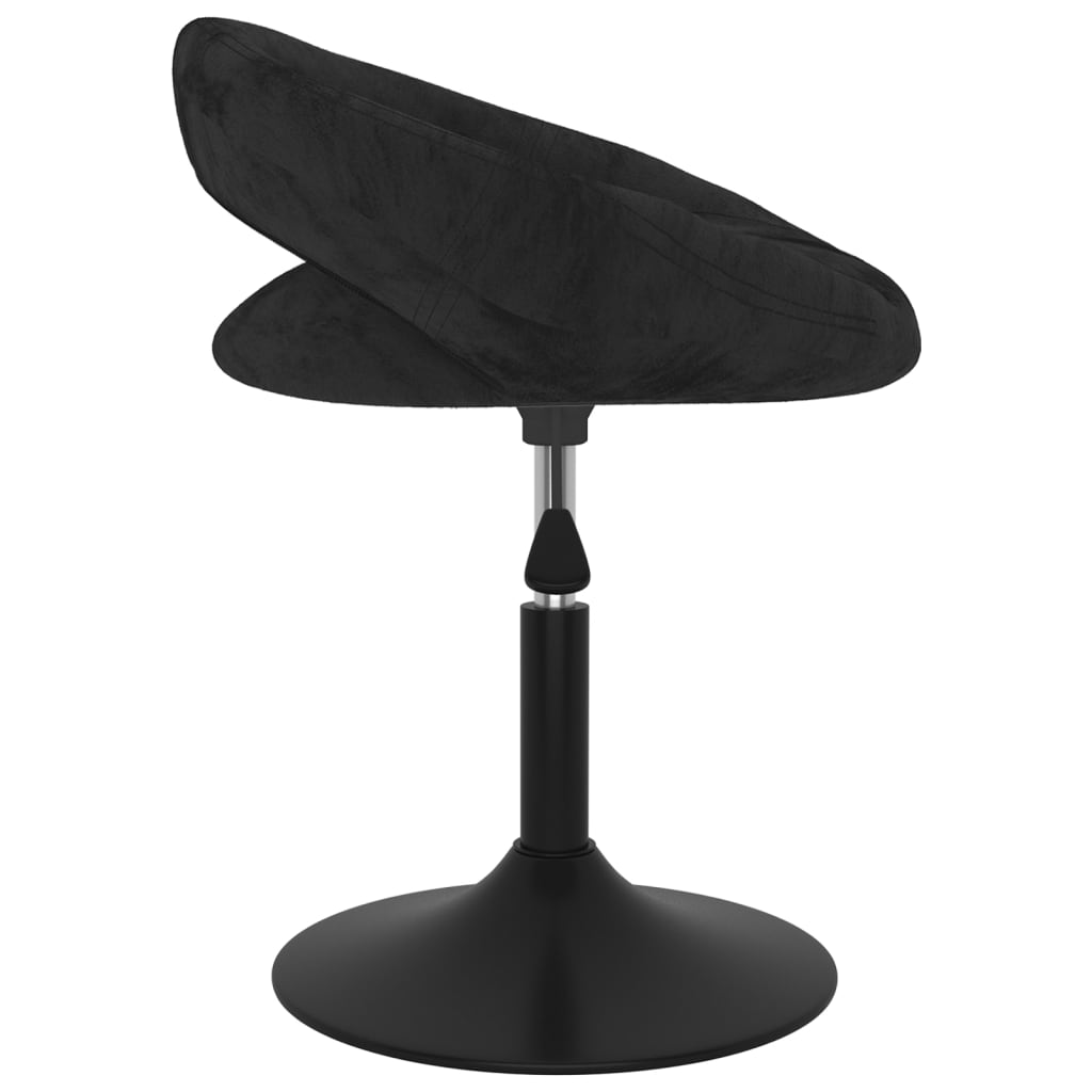 vidaXL Eetkamerstoelen draaibaar 2 st fluweel zwart