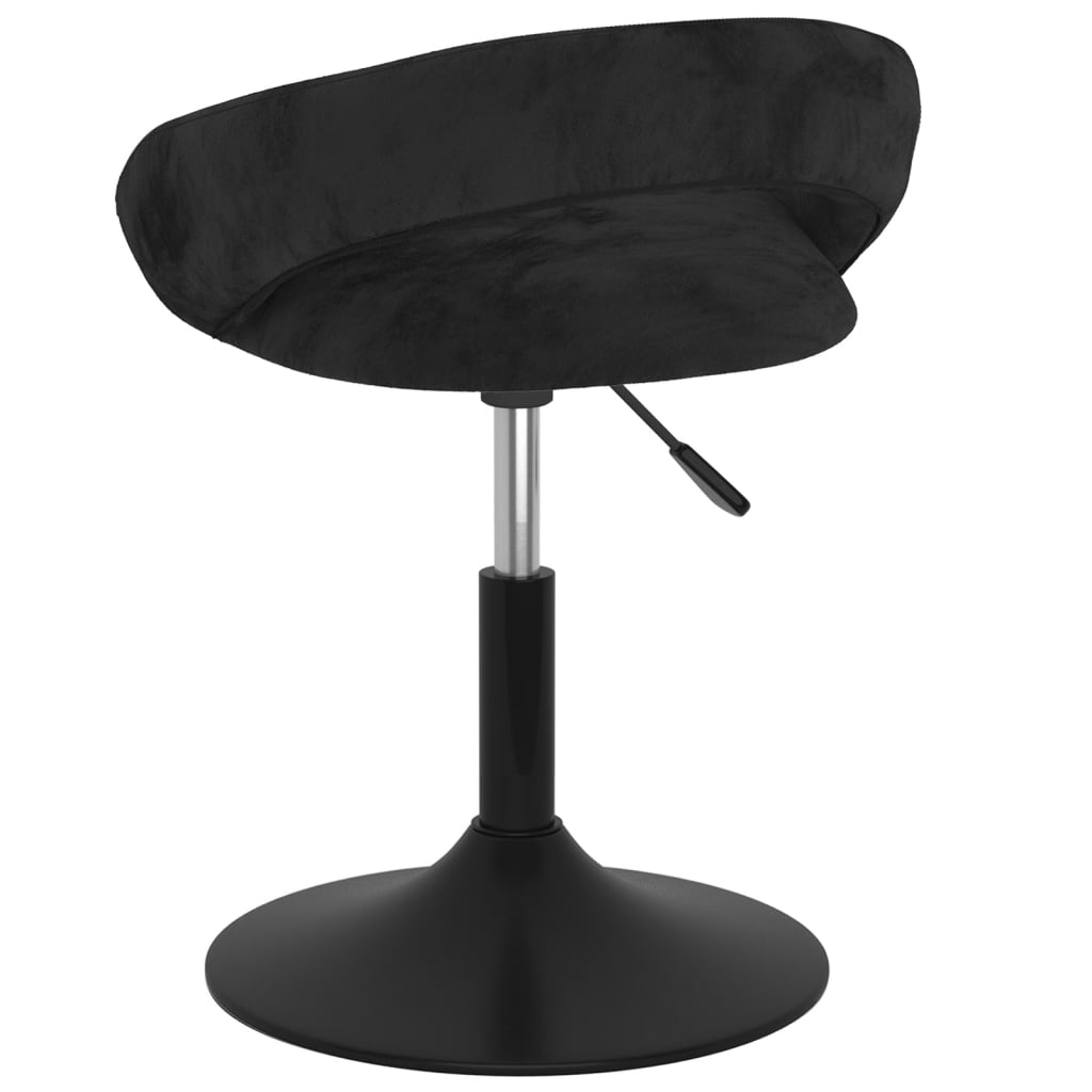 vidaXL Eetkamerstoelen draaibaar 2 st fluweel zwart