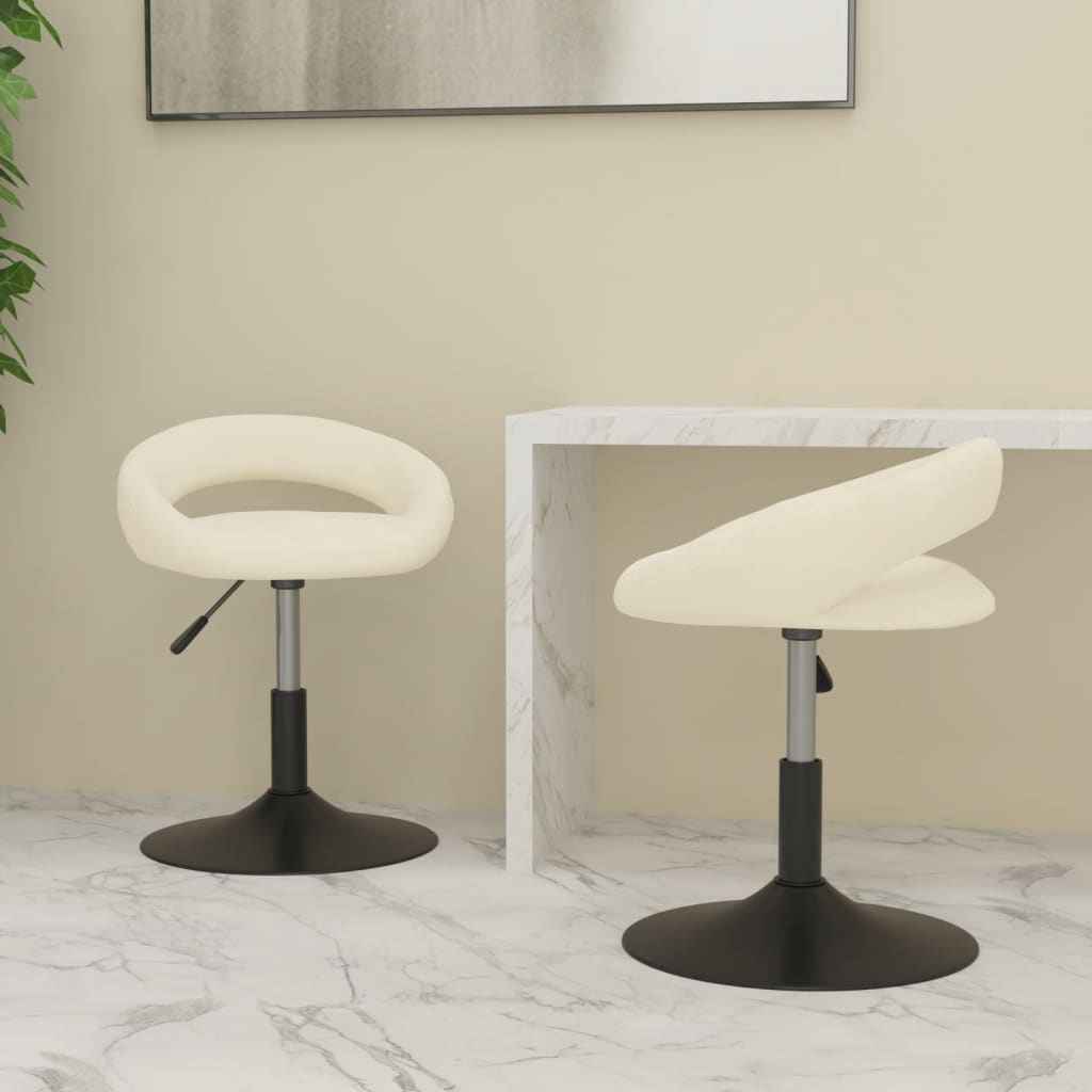 vidaXL Eetkamerstoelen draaibaar 2 st fluweel zwart